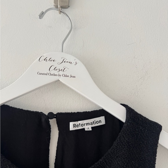 REFORMATION Citron Black Mini Dress 4 - Picture 8 of 9